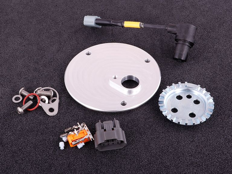 CAS Trigger Kit Nissan RB CA VG30 mit 24-1-Triggerscheibe, Bosch VR-Sensor und Abdeckplatte