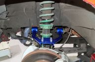 Hardrace Q0775 am Mazda MX-5 NB montiert; übrige Fahrwerksteile nicht enthalten