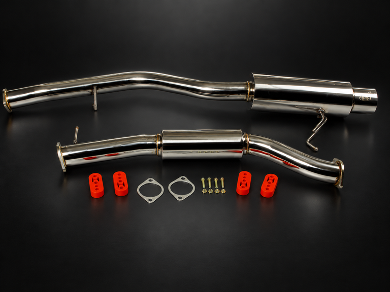 BiJP 3,25″ Edelstahl-Auspuffanlage Mazda RX-7 FD3S Turbo 1992–2002 – Produktbild 1